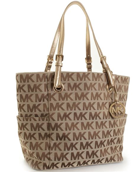 michael kors signature tote with lock|michael kors signature bag.